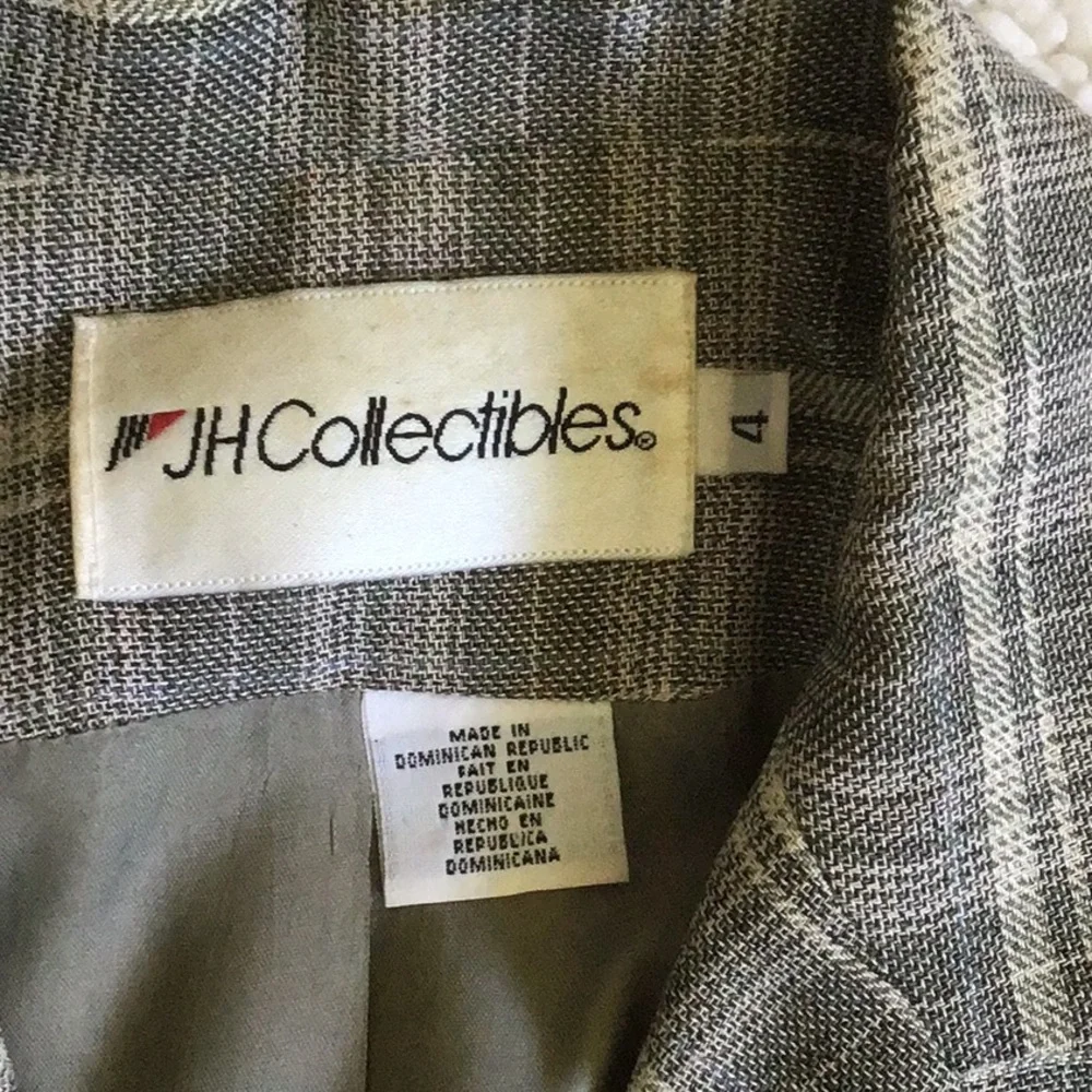 Gray/Sage Green Plaid Skirt Set - Picture 2 of 9